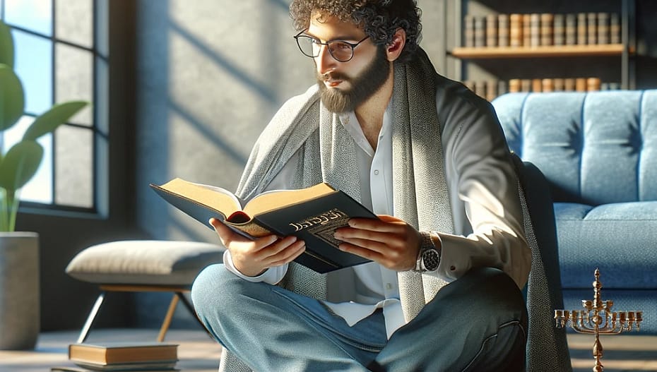 The picture of the man who is reading book