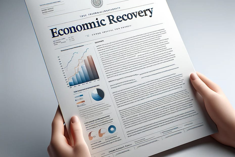 Document with the words: "economic recovery"