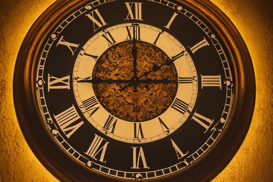 The image of the clock